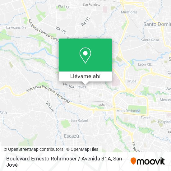 Mapa de Boulevard Ernesto Rohrmoser / Avenida 31A