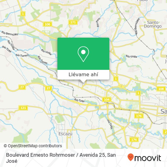 Mapa de Boulevard Ernesto Rohrmoser / Avenida 25