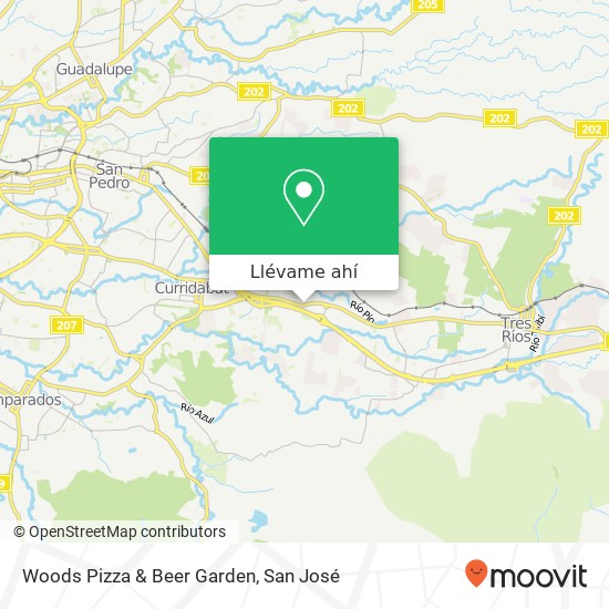 Mapa de Woods Pizza & Beer Garden