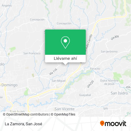 Mapa de La Zamora