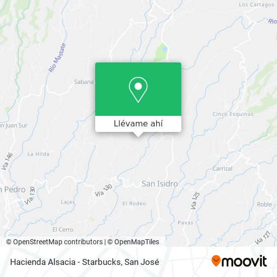 Mapa de Hacienda Alsacia - Starbucks