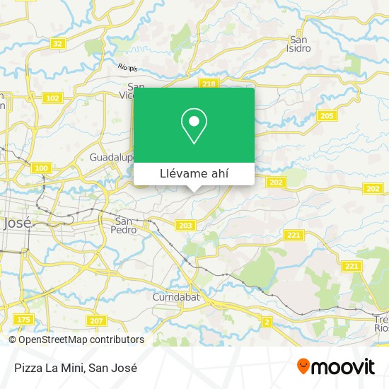 Mapa de Pizza La Mini