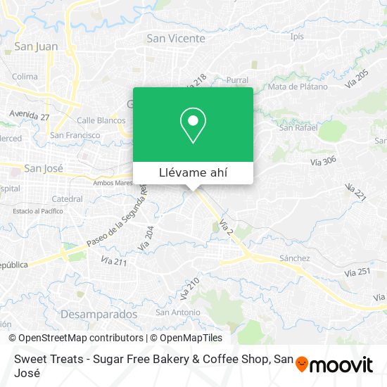 Mapa de Sweet Treats - Sugar Free Bakery & Coffee Shop