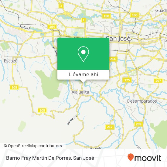 Mapa de Barrio Fray Martín De Porres