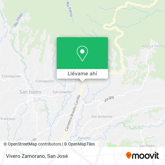 Mapa de Vivero Zamorano