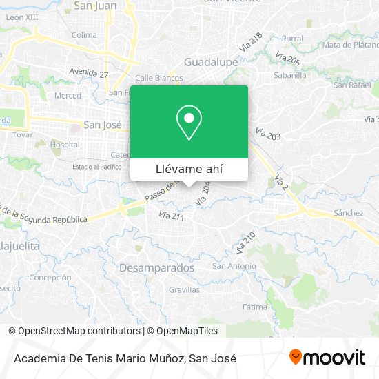 Mapa de Academia De Tenis Mario Muñoz