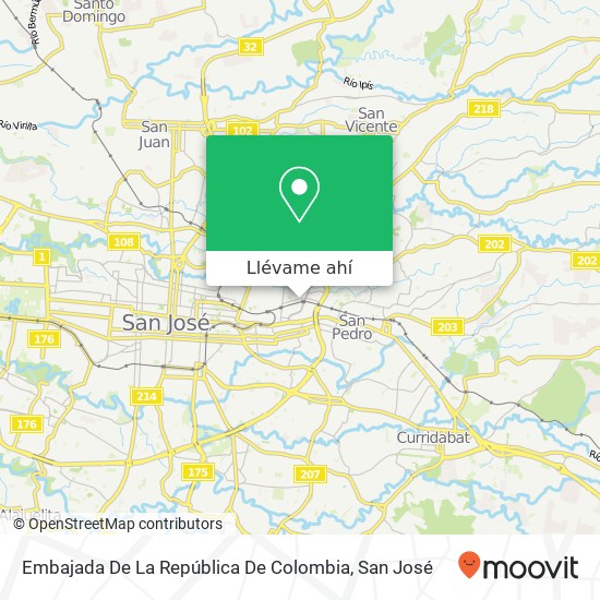 Mapa de Embajada De La República De Colombia