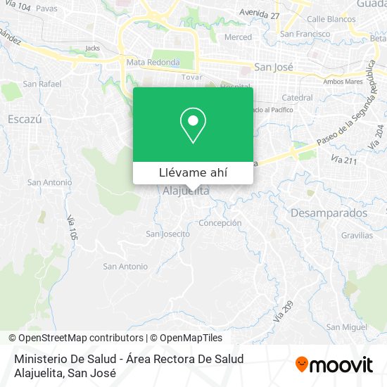 Mapa de Ministerio De Salud - Área Rectora De Salud Alajuelita