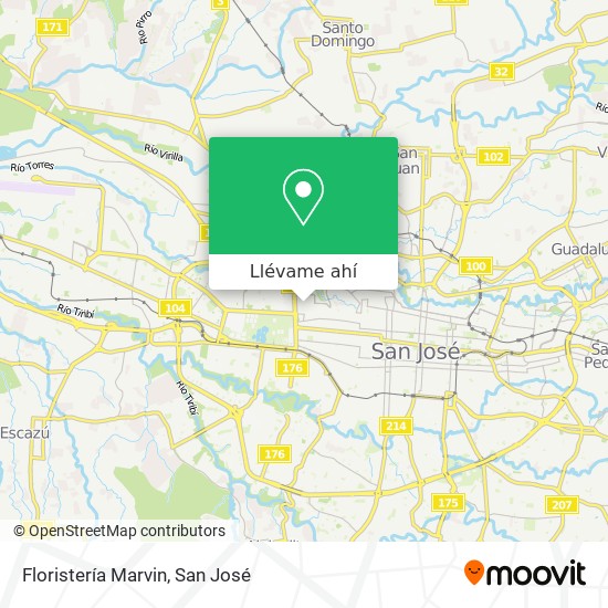 Mapa de Floristería Marvin