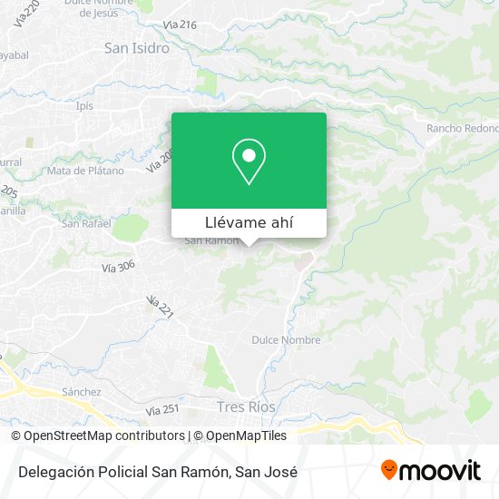 Mapa de Delegación Policial San Ramón
