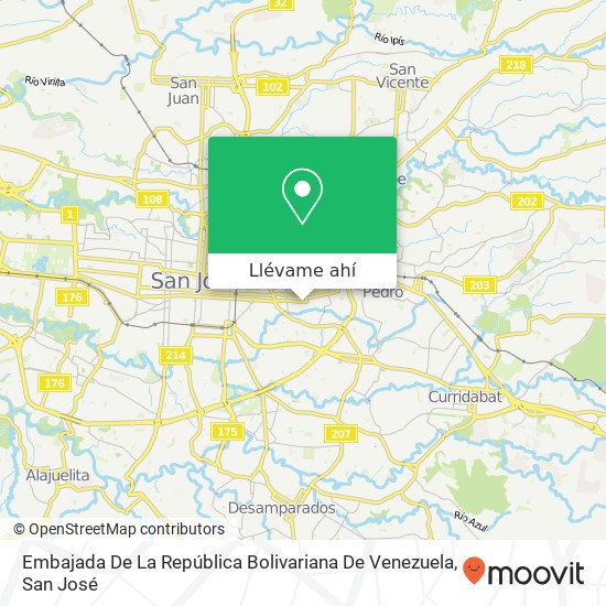 Mapa de Embajada De La República Bolivariana De Venezuela