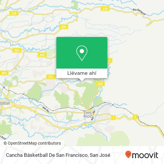 Mapa de Cancha Básketball De San Francisco