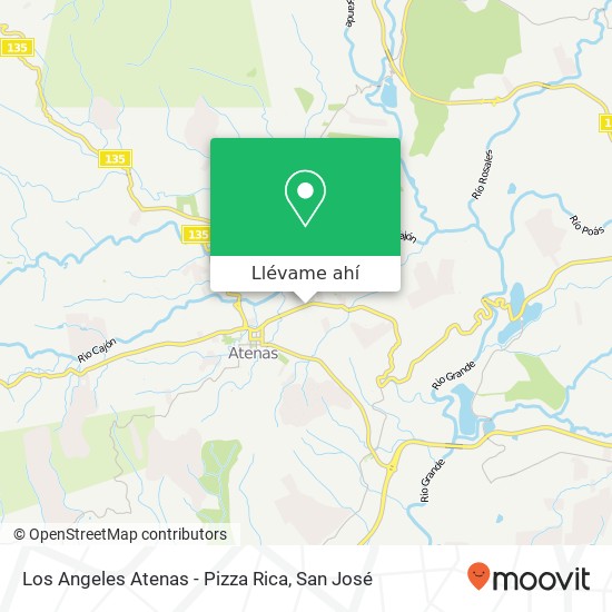Mapa de Los Angeles Atenas - Pizza Rica