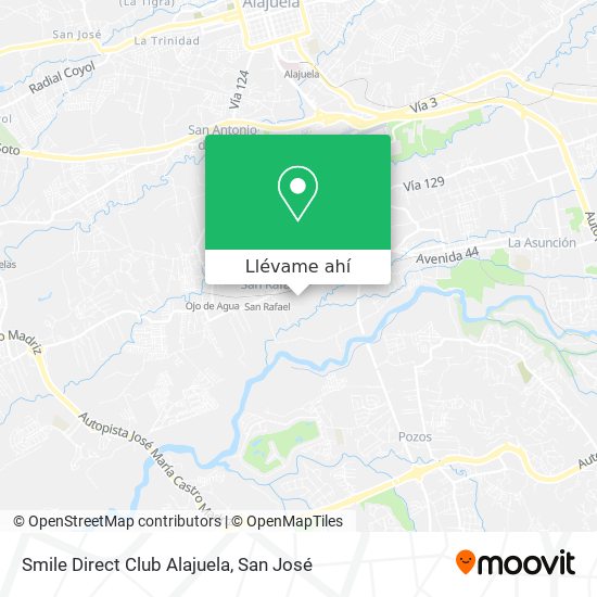 Mapa de Smile Direct Club Alajuela