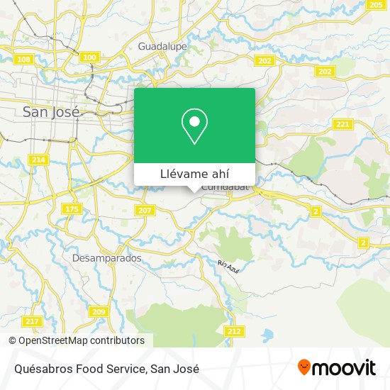 Mapa de Quésabros Food Service