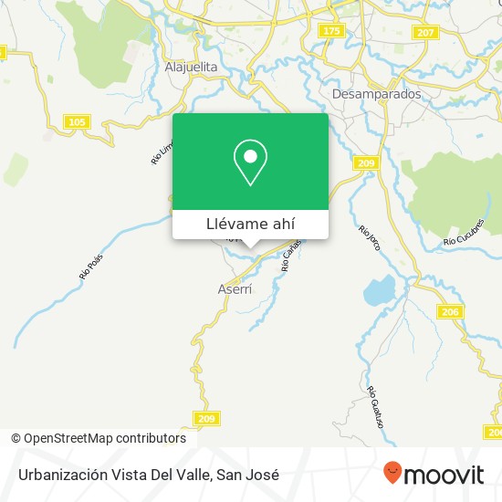Mapa de Urbanización Vista Del Valle