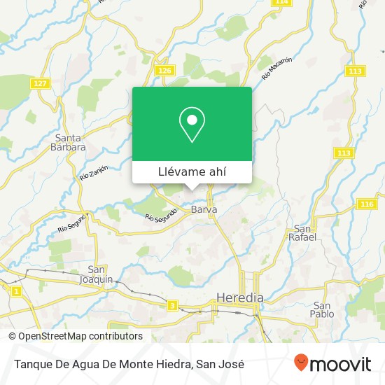 Mapa de Tanque De Agua De Monte Hiedra