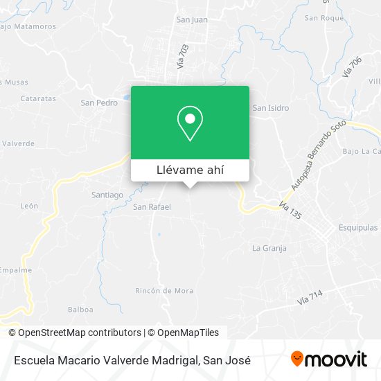 Mapa de Escuela Macario Valverde Madrigal