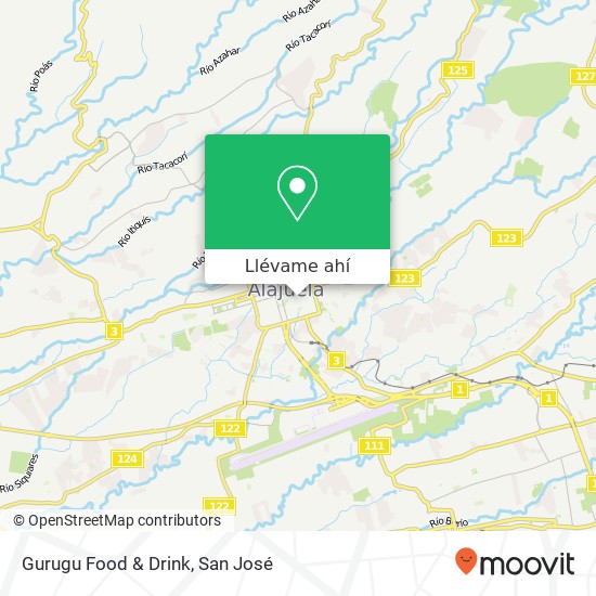 Mapa de Gurugu Food & Drink