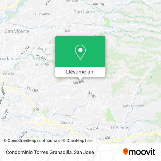 Mapa de Condominio Torres Granadilla