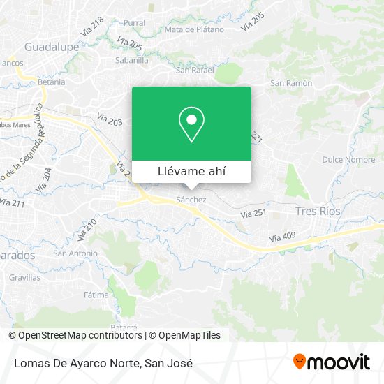 Mapa de Lomas De Ayarco Norte