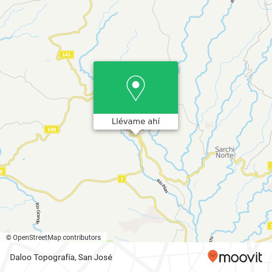 Mapa de Daloo Topografía