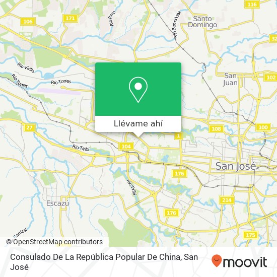 Mapa de Consulado De La República Popular De China