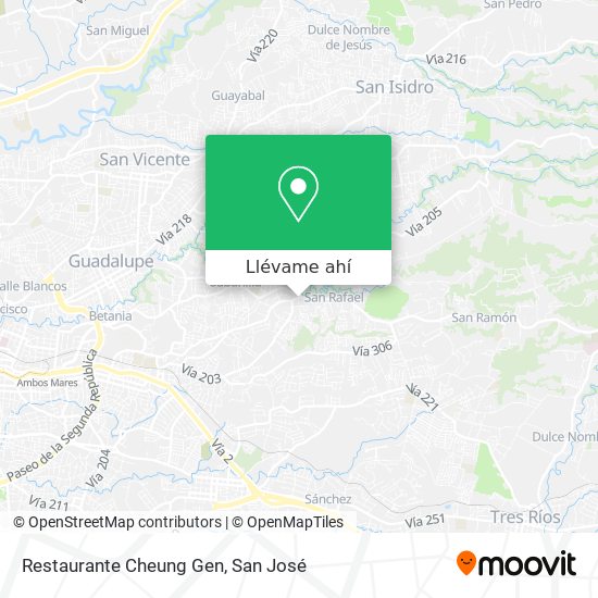 Mapa de Restaurante Cheung Gen