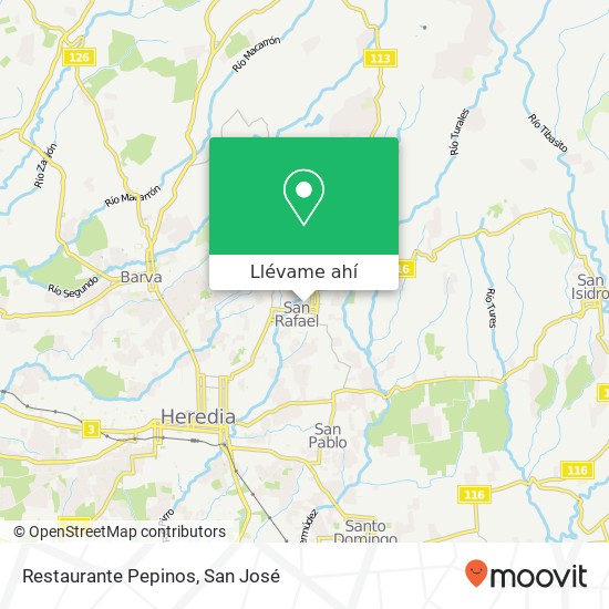 Mapa de Restaurante Pepinos