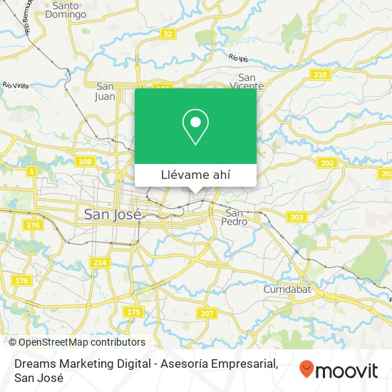 Mapa de Dreams Marketing Digital - Asesoría Empresarial