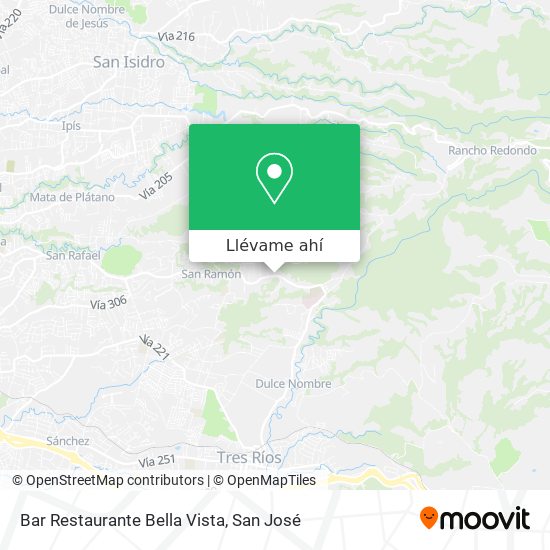 Mapa de Bar Restaurante Bella Vista