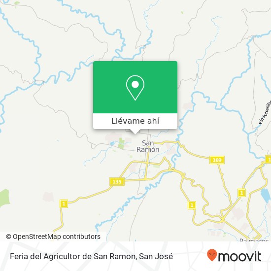Mapa de Feria del Agricultor de San Ramon