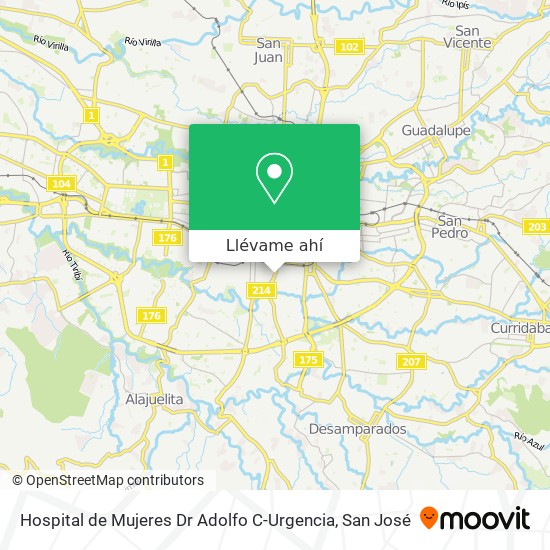 Mapa de Hospital de Mujeres Dr Adolfo C-Urgencia
