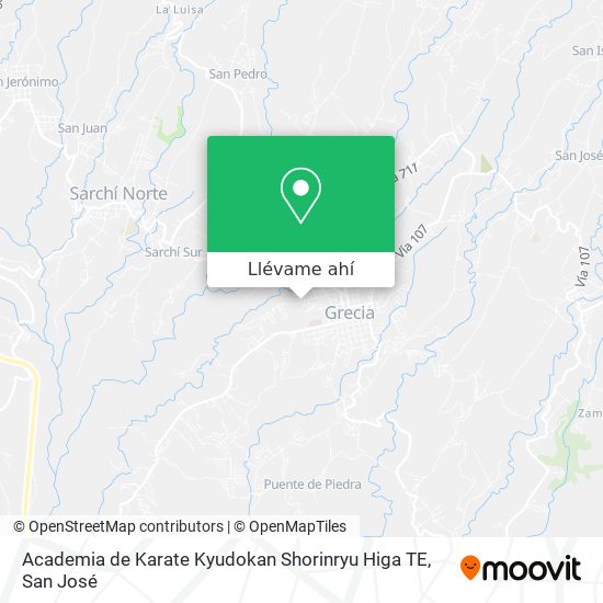 Mapa de Academia de Karate Kyudokan Shorinryu Higa TE