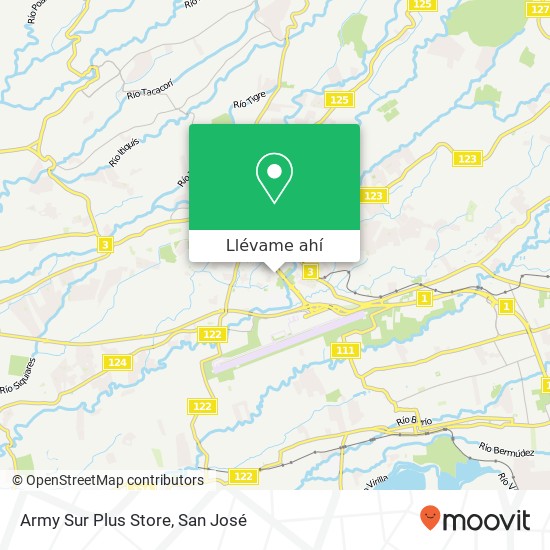 Mapa de Army Sur Plus Store