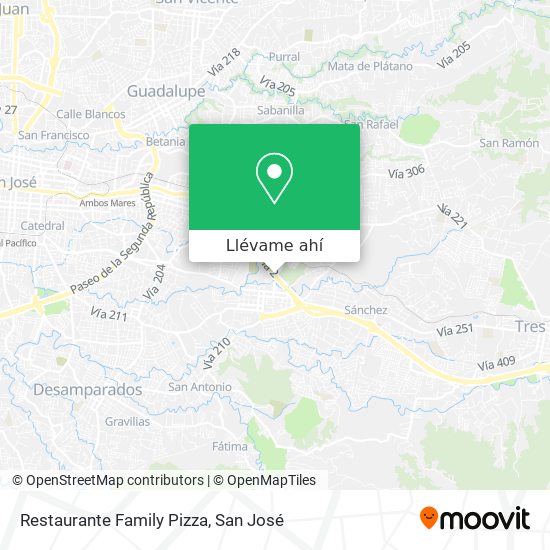 Mapa de Restaurante Family Pizza