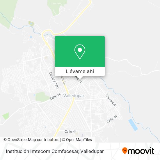 Mapa de Institución Imtecom Comfacesar