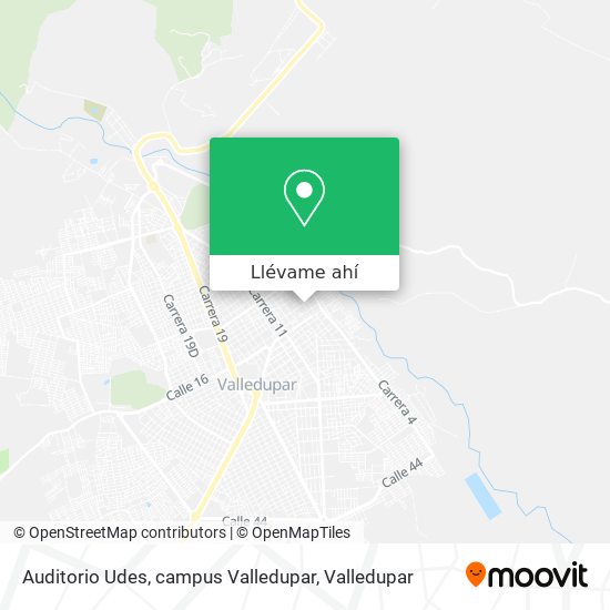 Mapa de Auditorio Udes, campus Valledupar