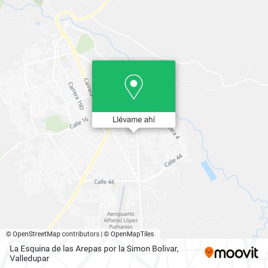 Mapa de La Esquina de las Arepas por la Simon Bolivar
