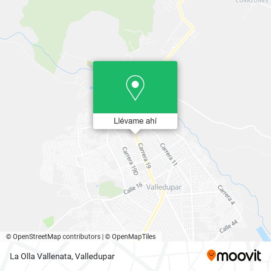 Mapa de La Olla Vallenata