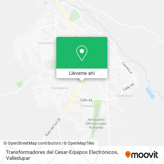 Mapa de Transformadores del Cesar-Equipos Electrónicos