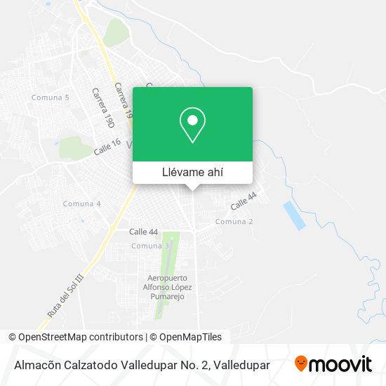 Mapa de Almacõn Calzatodo Valledupar No. 2