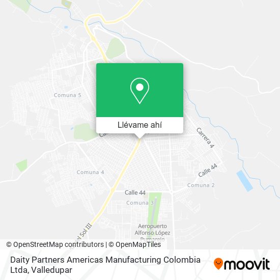 Mapa de Daity Partners Americas Manufacturing Colombia Ltda