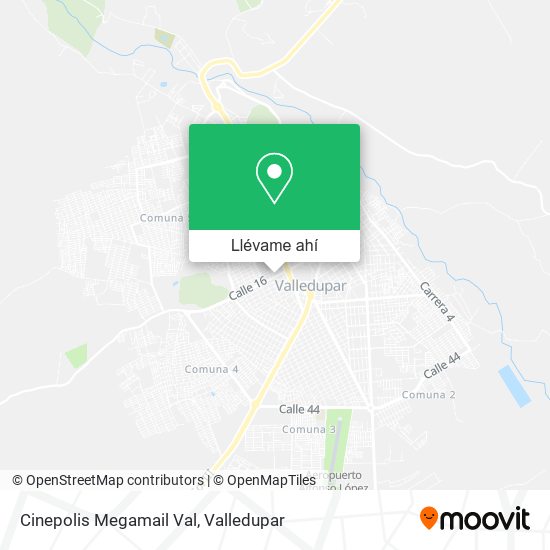 Mapa de Cinepolis Megamail Val