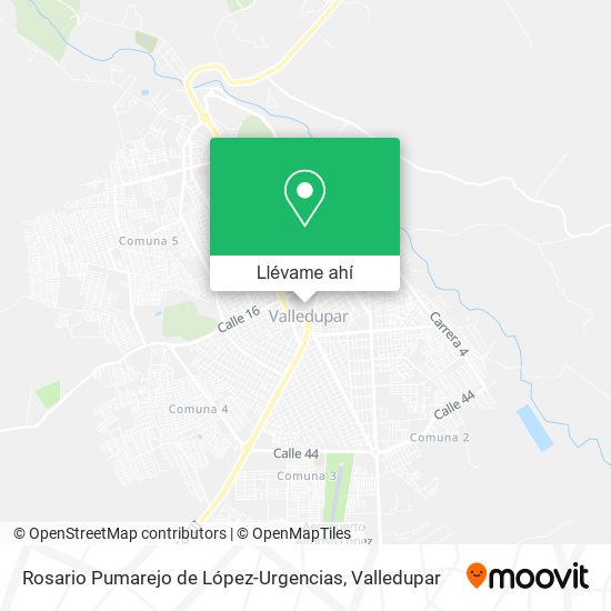 Mapa de Rosario Pumarejo de López-Urgencias