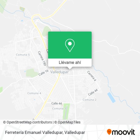 Mapa de Ferretería Emanuel Valledupar