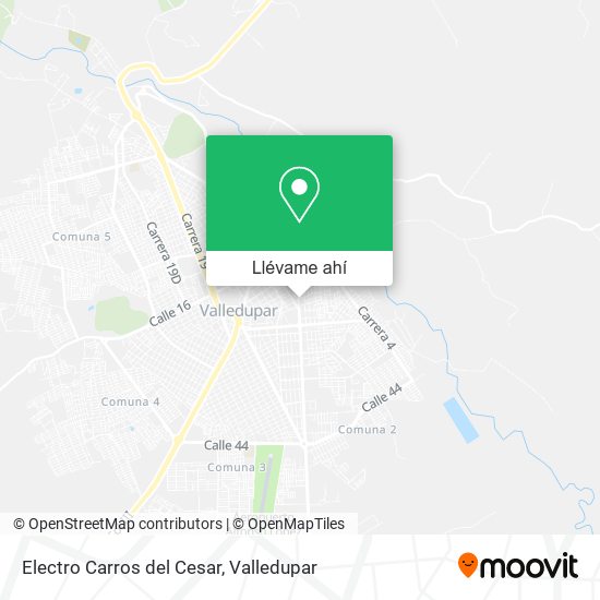 Mapa de Electro Carros del Cesar