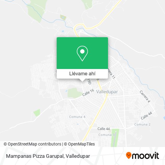 Mapa de Mampanas Pizza Garupal