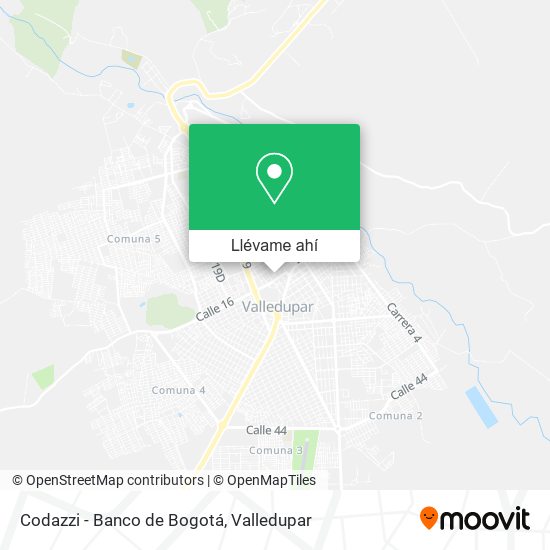 Mapa de Codazzi - Banco de Bogotá