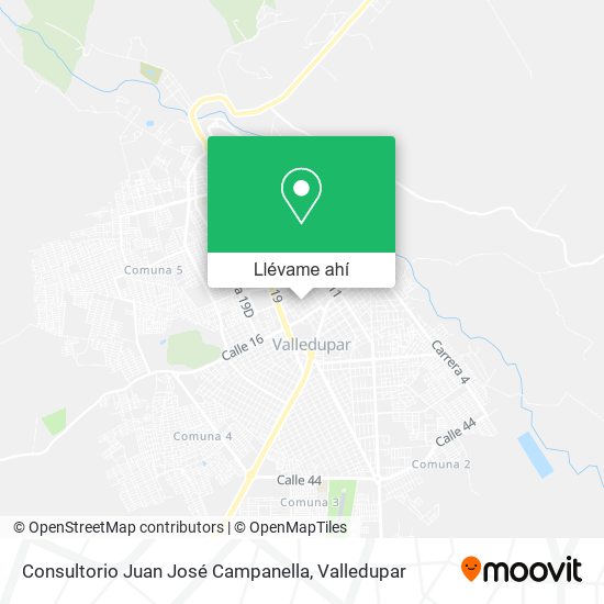 Mapa de Consultorio Juan José Campanella